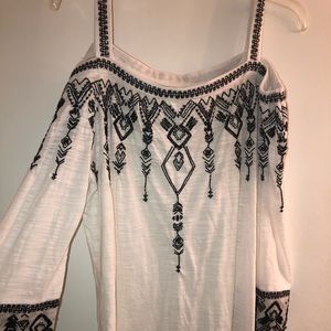 INC Long Sleeve Open Shoulder Dress Shirt